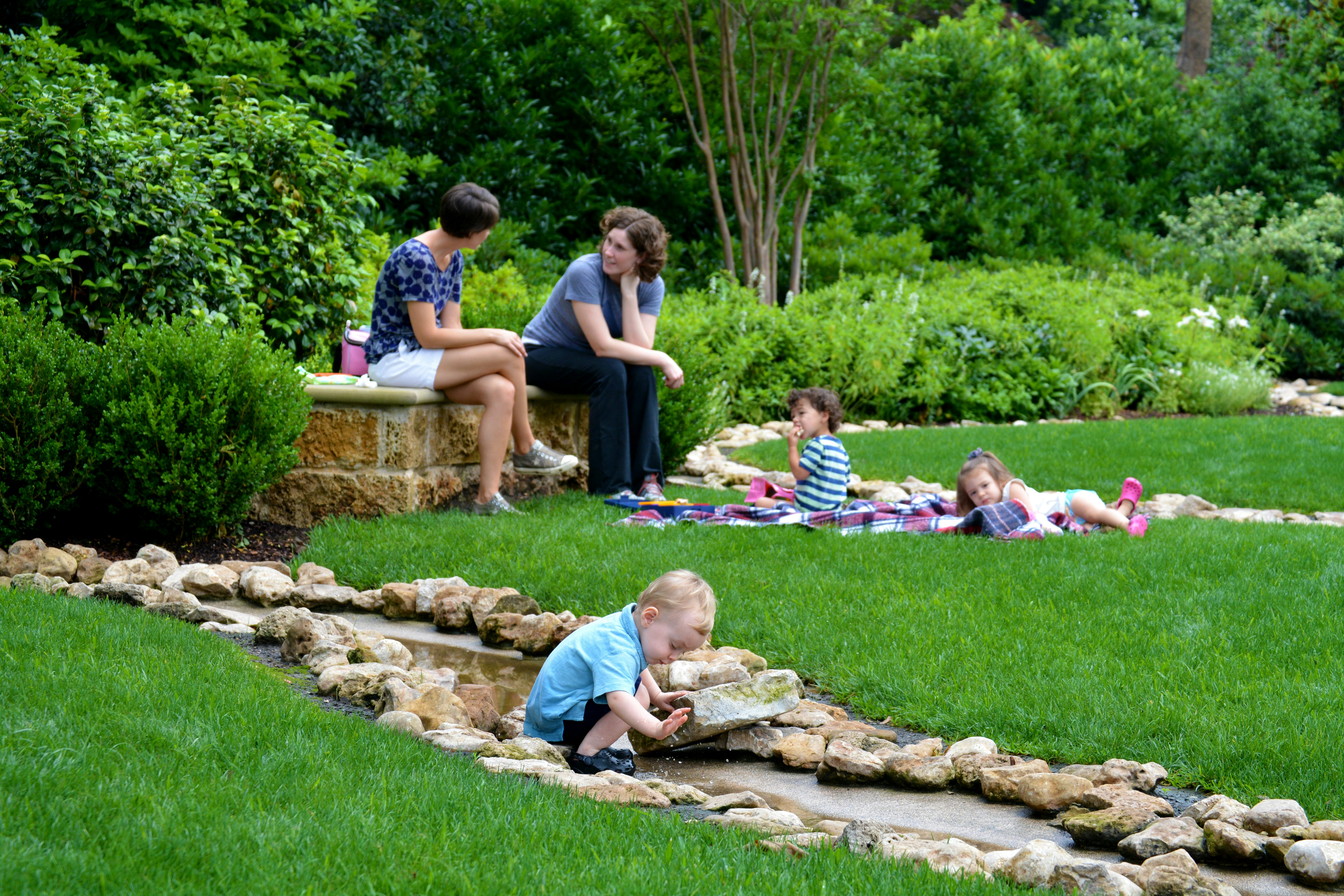People at the arboretum