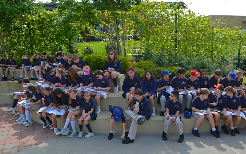 Students on a Field Trip at the Arboretum